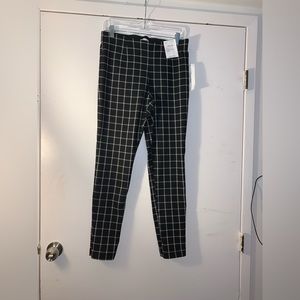 Calvin Klein White And Black Striped Pants Size M